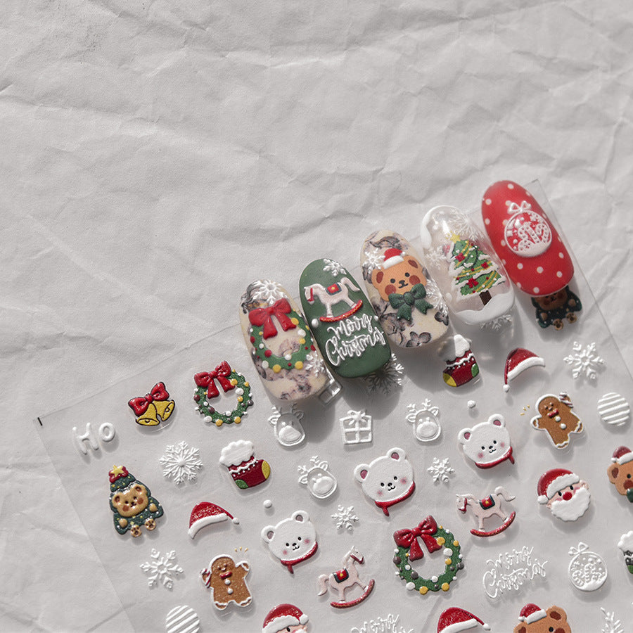 Christmas Cozy Delights – 3D Embossed Holiday Nail Art Set