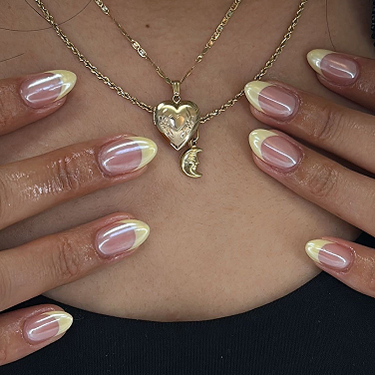 365nails: "Pale Yellow French Almond" – Classic Press-on Nails