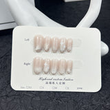 Star spar cat eye Handmade Press-on Nails short spring and autumn whitening  detachable finished ｜365nails