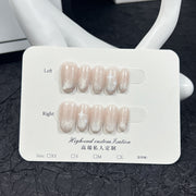 閃耀漸層星星短款穿戴甲