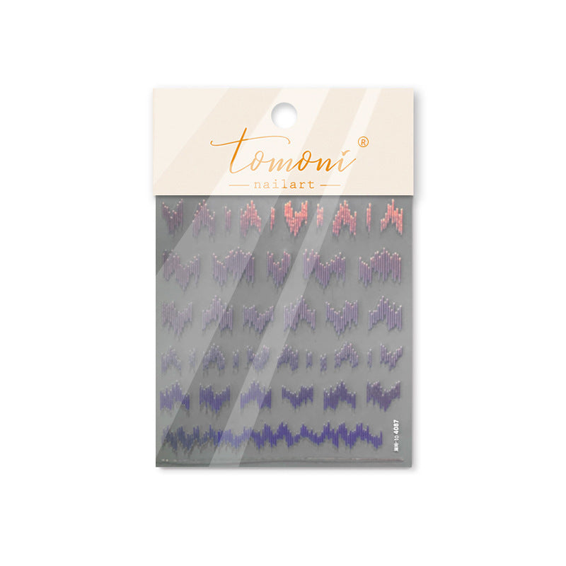 365nails: "Gradient Heartbeat Line" – nail art stickers