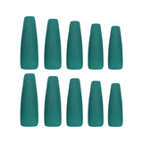 New solid color green wearing nail extra long ballet whitening nail nail piece  fake nail patch factory wholesale｜365nails