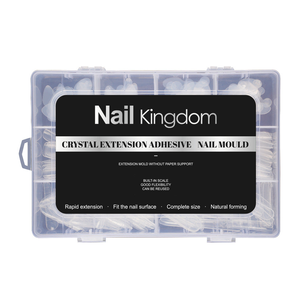 Nail Tips nail mold kit crystal quick extension paper-free tray 288 pieces mixed scale nail tool nail film kit