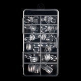 Nail Tips Children wear 120 nail pads, boxed transparent and seamless, fully pasted short nail pads to practice children's fake nails