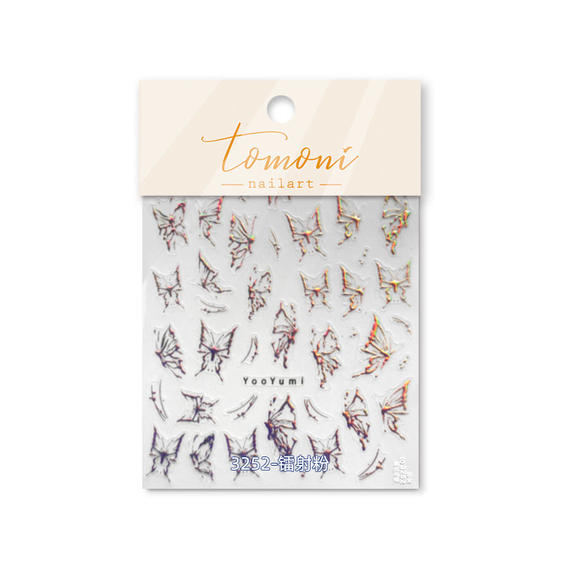 365nails: "Metallic Butterfly and Tulip" – nail art stickers