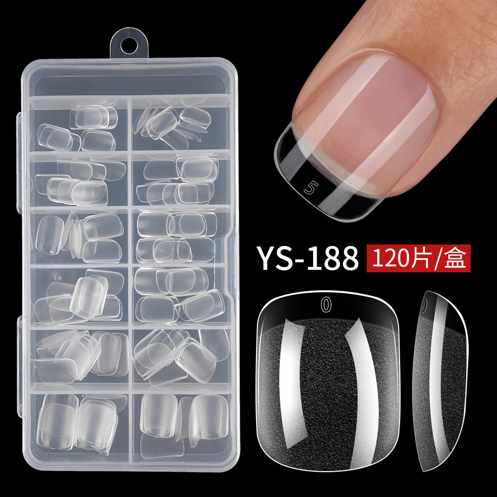365nails 短款透明甲片｜半霧法式基底甲片（工廠批發）