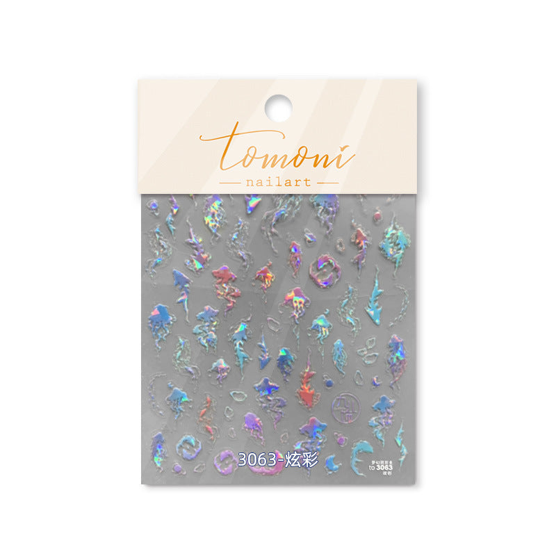 365nails: "Iridescent Jellyfish Ocean Bubble" – nail art stickers