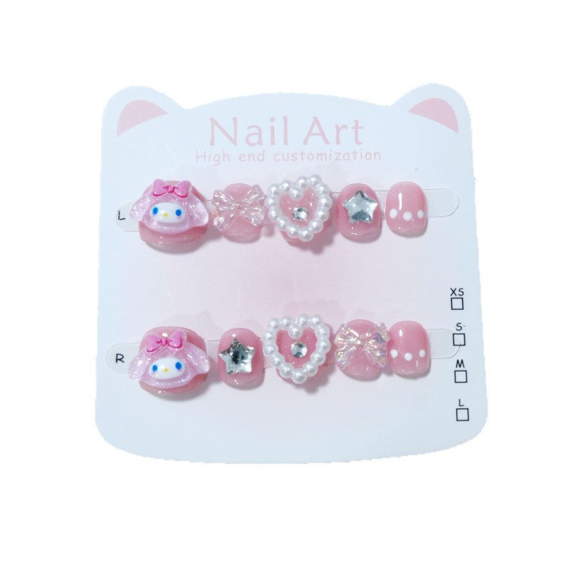 365nails: 甜心旋律 – 短款 方圓形 手工製 兒童穿戴甲