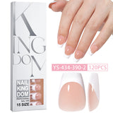 Hot-selling French-style armor, simple spray oil-shiny patch manicure removable trapezoidal nail piece 120 pieces in a box