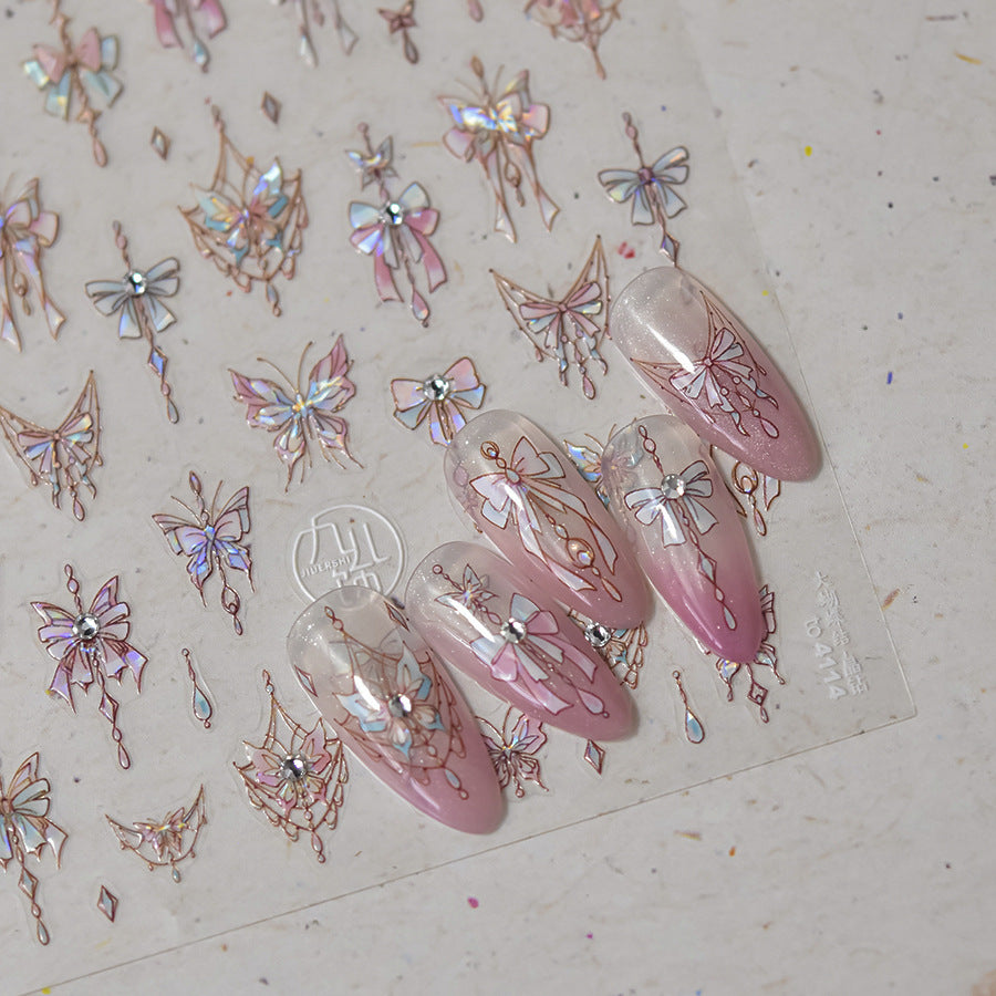 365nails: "iridescent crystal butterfly" – Nail Art Stickers
