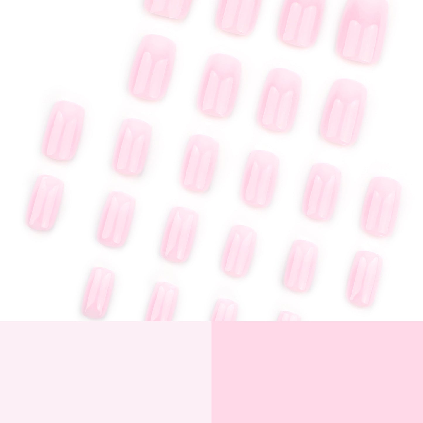 Classic French pink and white gradual change manicure short simple square press-on nails press on nails nail wholesale｜365nails