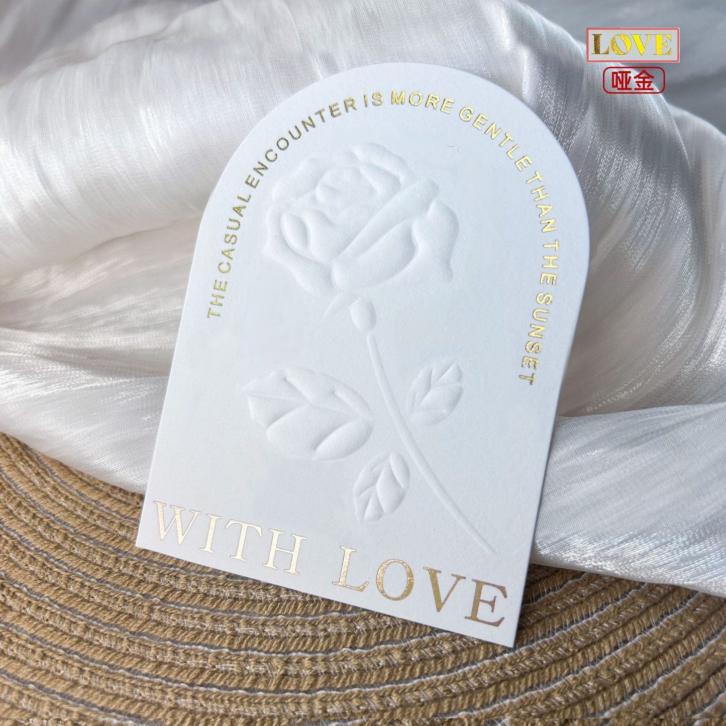 Embossed Gold Cotton Display Cards for Press On Nails (MOQ=50)