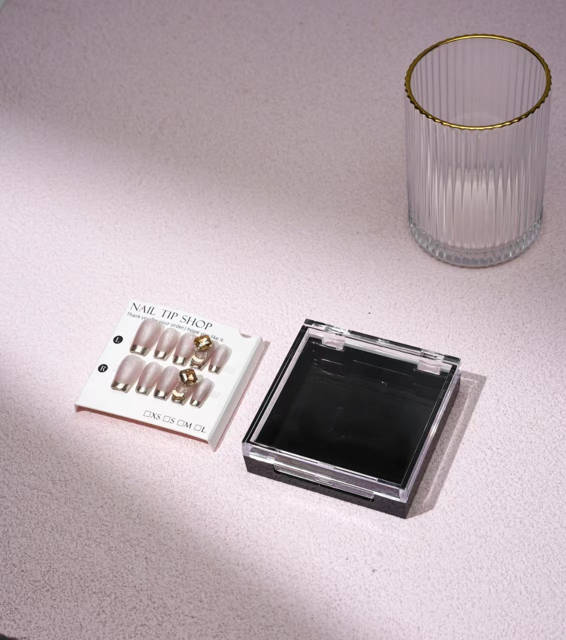 High-end transparent acrylic press on nails storage box wholesale