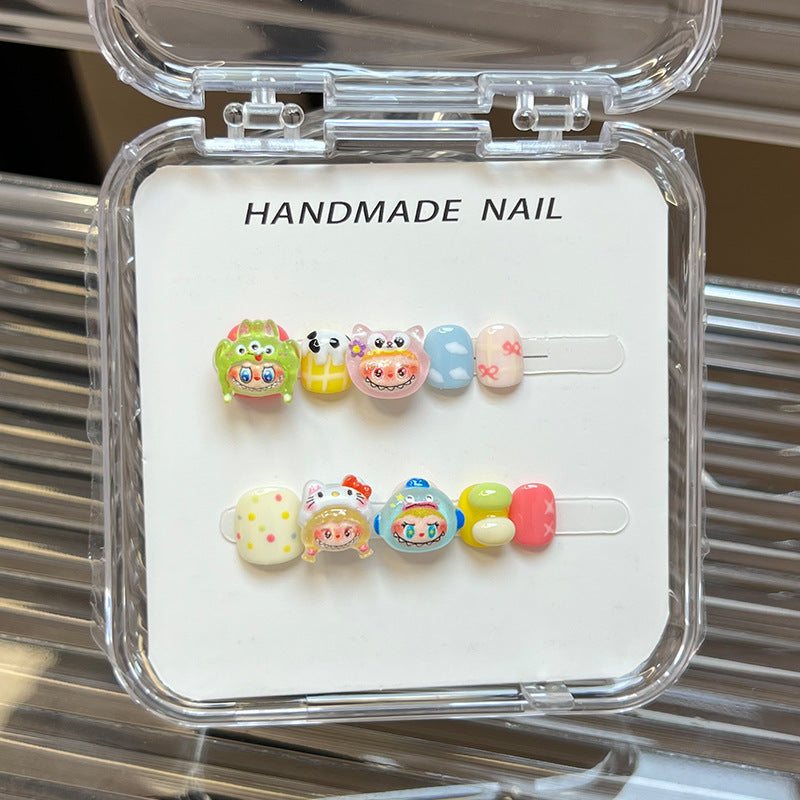 Cute Cartoon Kids Press On Nails Collection