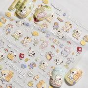 365nails: 귀여운 고양이 움직이는 다이어리 네일 아트 스티커
