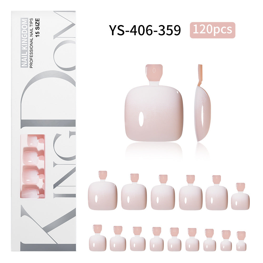 Nail Tips press on nails toenail gradual change wear foot nail patch spray oil prefabricated manicure 120 pieces fake nail piece