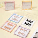 Clear Square Press On Nail Storage Display Box