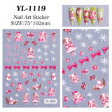 Christmas series nail art sticker 5D relief three-dimensional cute snowman DIY Christmas nail sticker jewelry YL