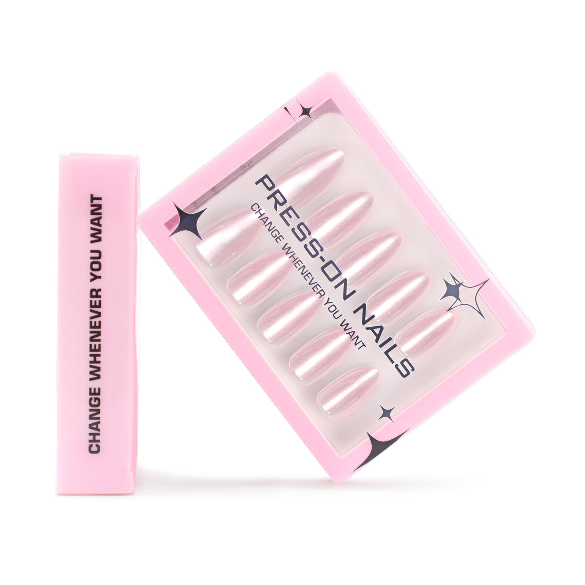 Simple cat eye almond manicure fake nails European and American cross-border short nail film Hailey style advanced sense wearing nail