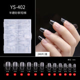 365nails Half-Matte Seamless Nail Tips | Multi-Shape Nail Extension Set (YS-101 to YS-402)