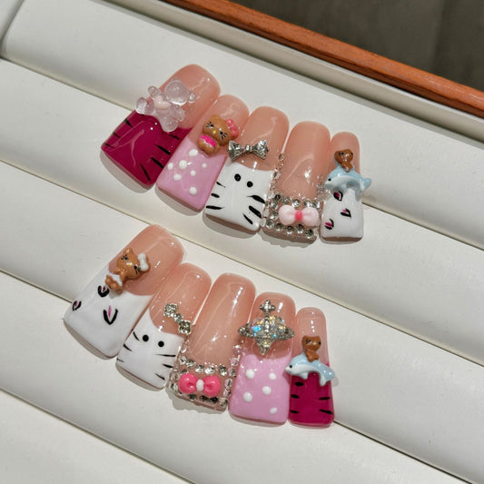 Duck Beak Nail Art Hand-painted Region Limited  Nails Handmade Wear Nail Art | 365nails