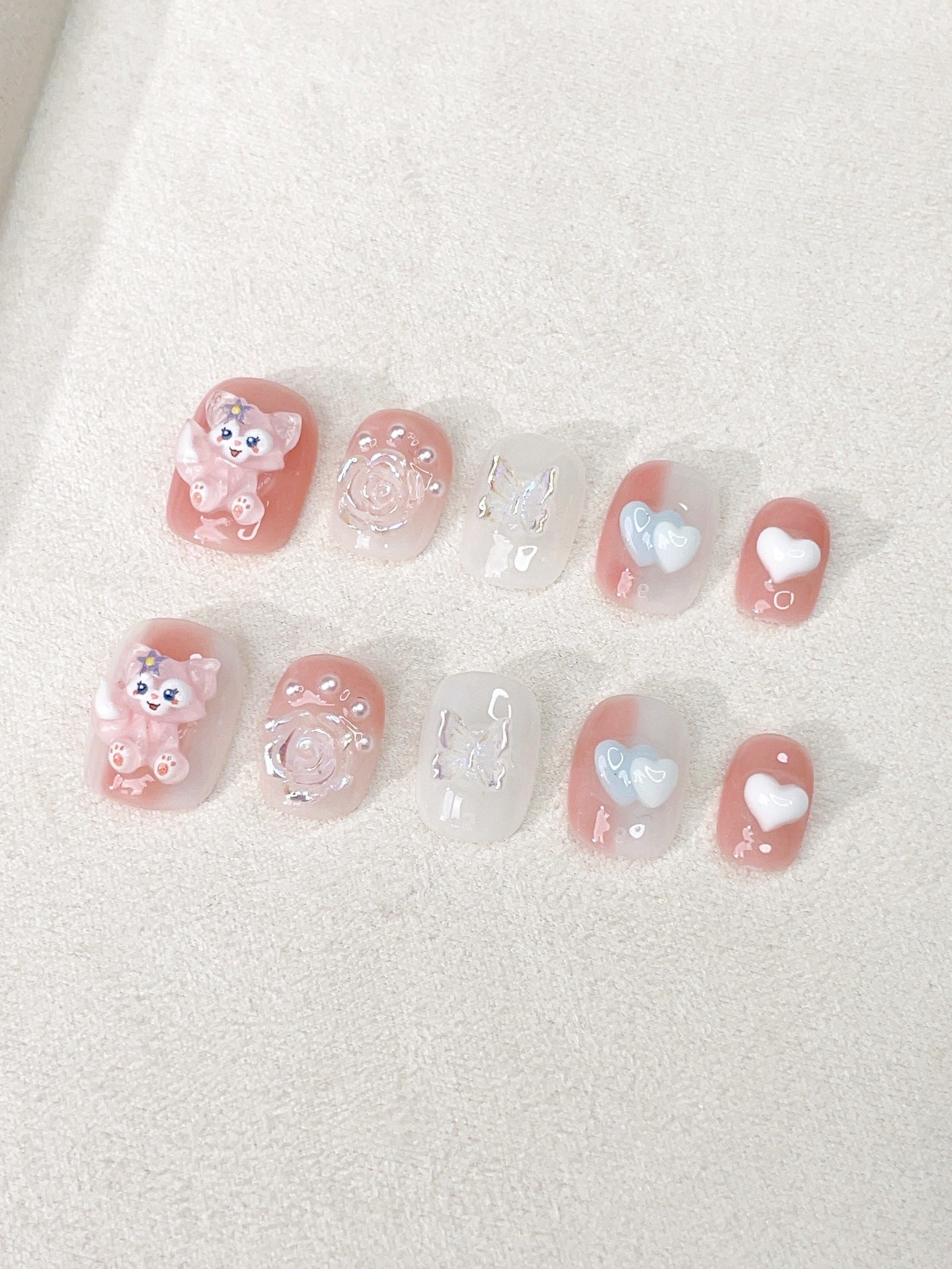 Children's special cute cartoon nail art 3-12 years old girls and children nail art film