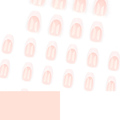 White French Ballet Wear Nail  Explosion 24 Boxed Nail Art Wholesale press on nails｜365nails