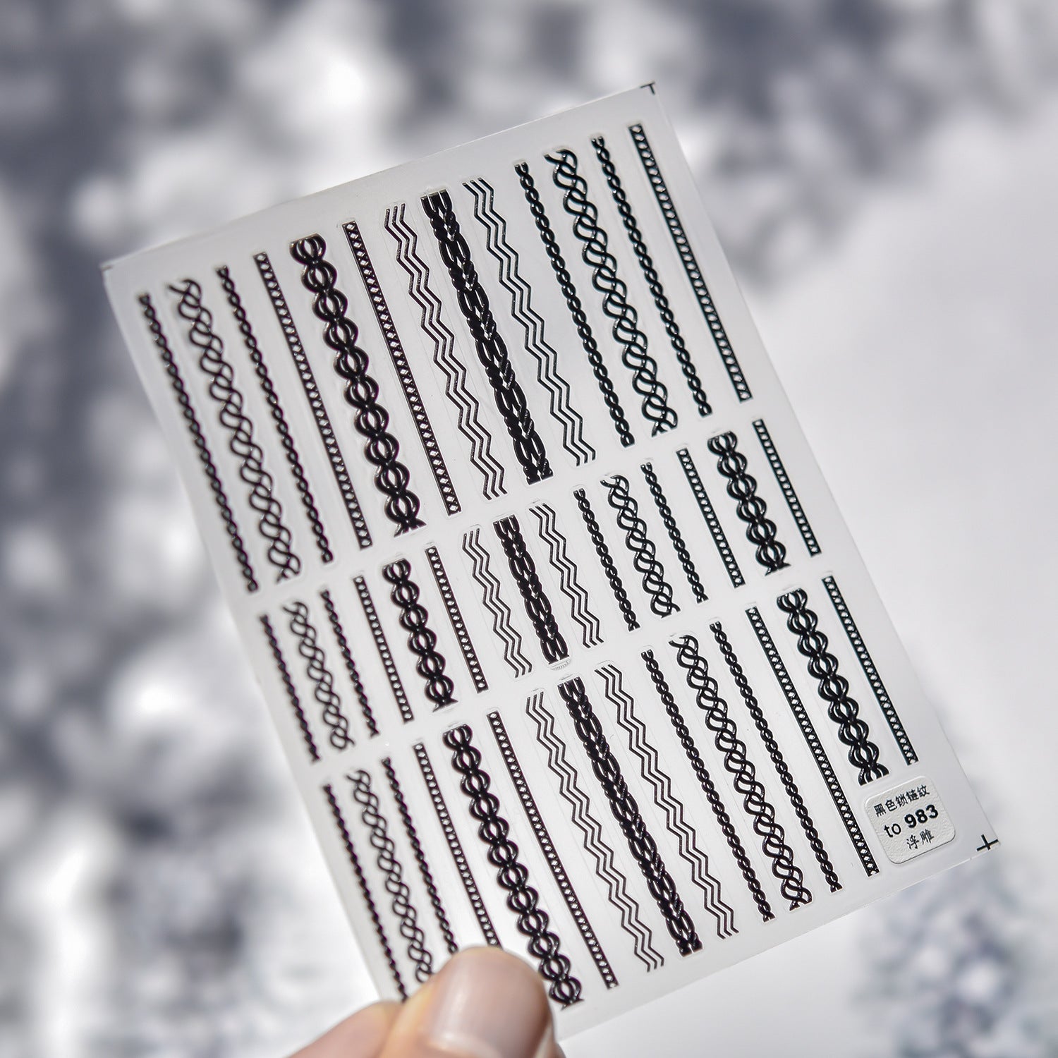 Cozy Knitwear: "Winter Warmth" – 5D Embossed Nail Sticker