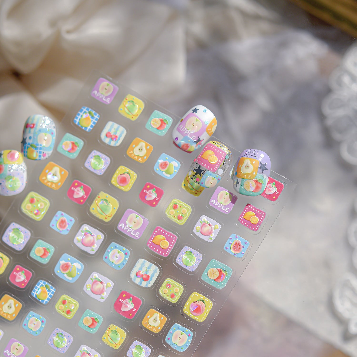 365nails: "Fruit Mignon Carré" – Autocollants Nail Art
