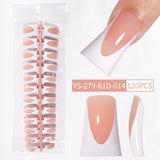 Nail Tips French Duckbill Shape Nail press on nails Piece Traceless Oil Spray Finished Product Removable False Nail Glossy Prefabricated Nude Nail Art