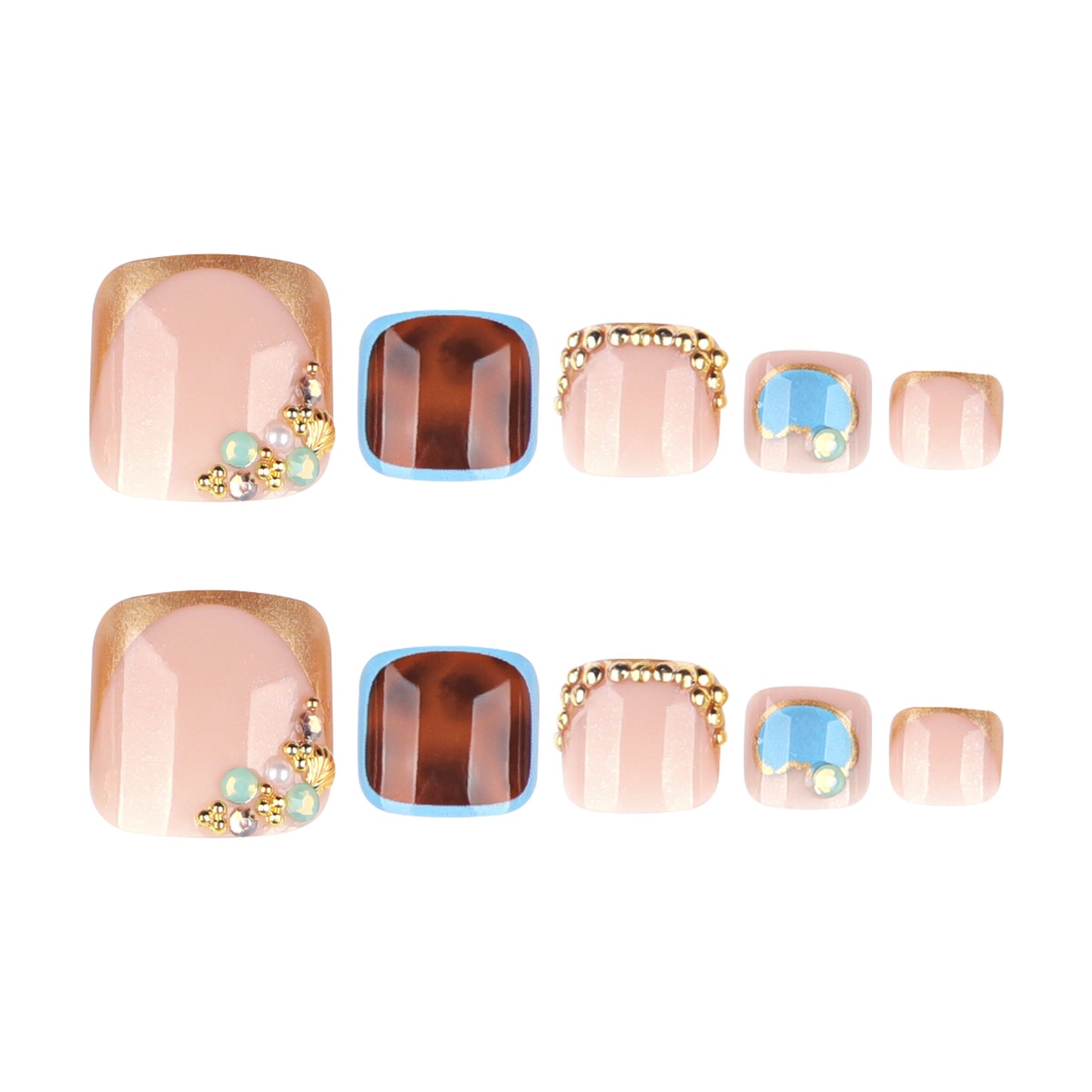 Wear nail and toenail pieces, flash diamond, flash manicure, toenail pieces, toenails