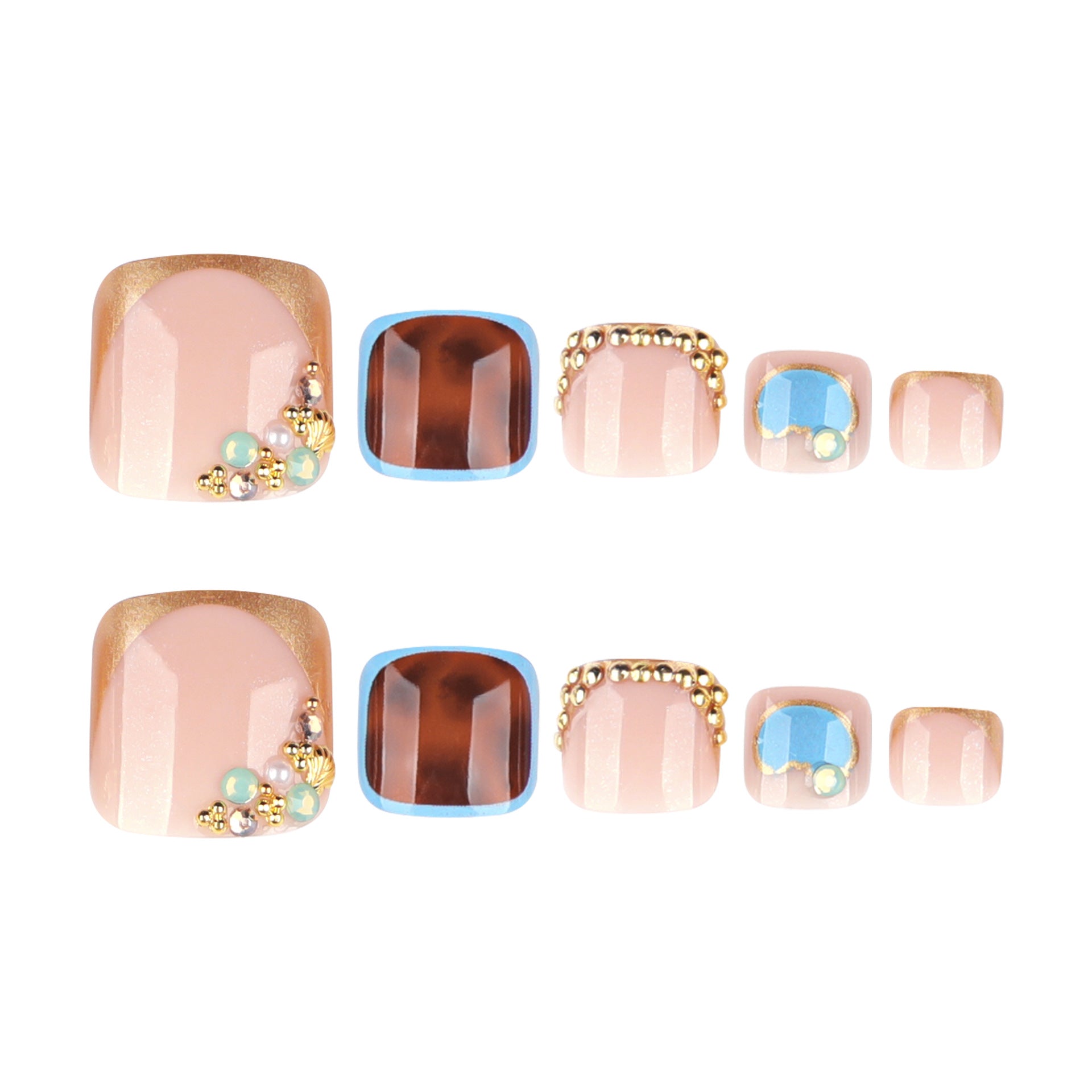 Wear nail and toenail pieces, flash diamond, flash manicure, toenail pieces, toenails