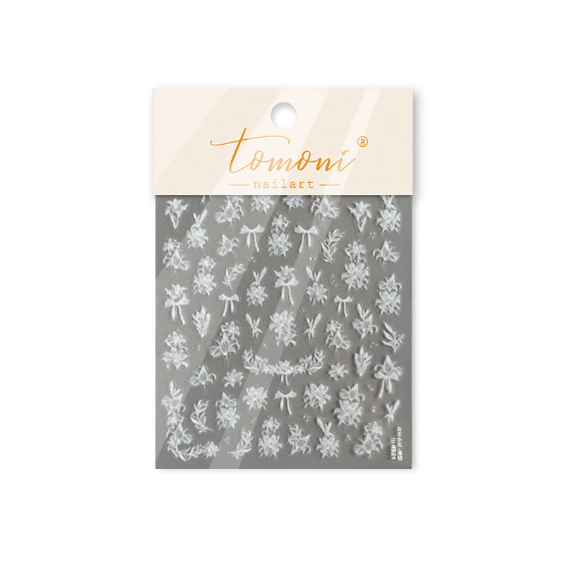365nails: "White Lace Flower" – nail art stickers