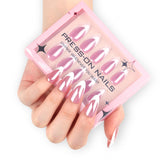 Armadura francesa simples de alta qualidade com 30 peças revestidas, manicure curta amêndoa, peça de unha repetível, produto acabado, atacado ｜ 365 unhas