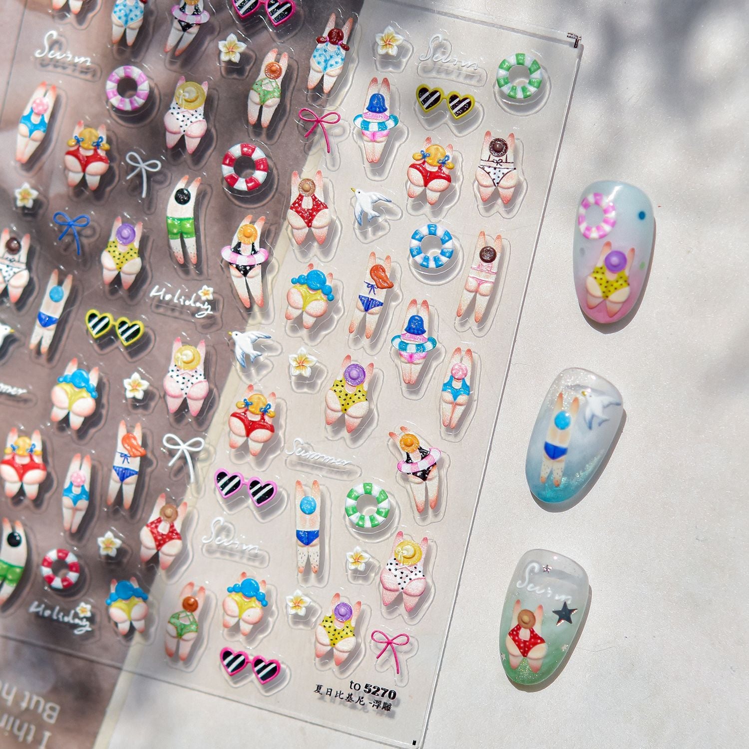 365nails: "Summer Beach Babe" – nail art stickers