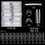 Nail Tips 120 transparent crystal nail molds, boxed with graduated crystal extension nail molds,  rapid phototherapy extension nail molds