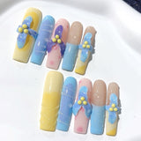 Pastel Dream Bow Sculpted Press On Nail Set