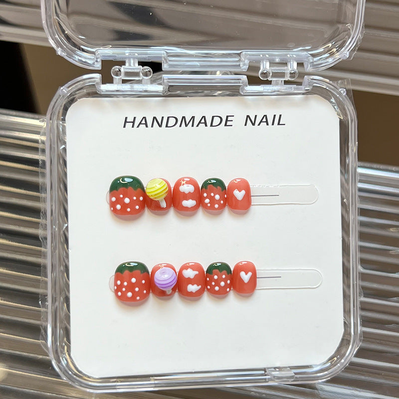 Sweet Cartoon Candy Kids Press On Nails Assorted Set