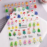 Christmas series nail art sticker 5D relief three-dimensional snowman Christmas tree DIY nail sticker jewelry CA model