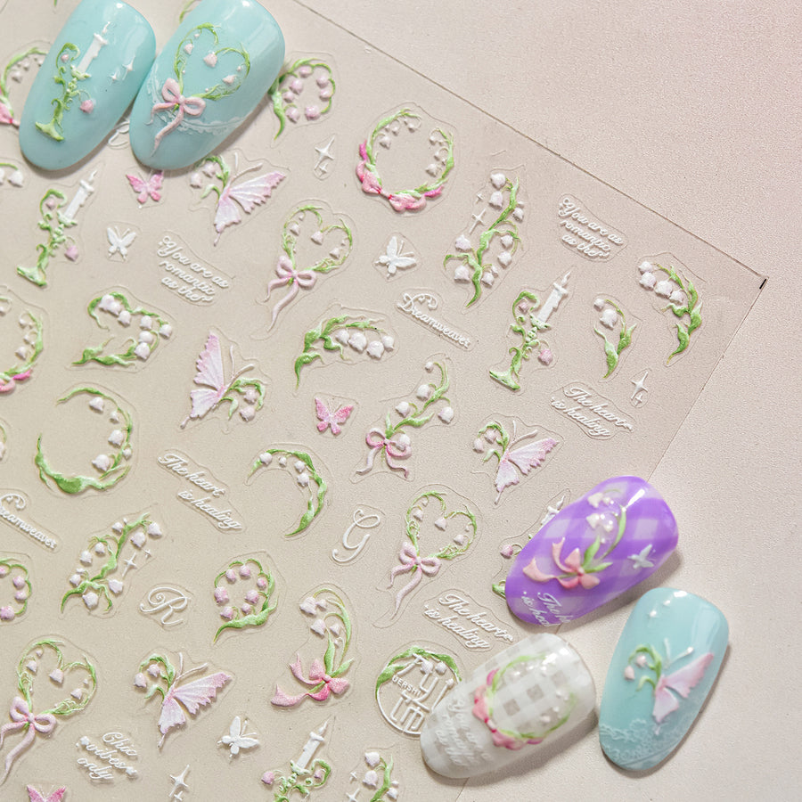 365nails: "은방울꽃 로맨스" – 네일 아트 스티커