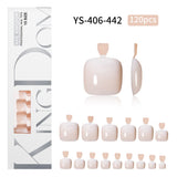 Nail Tips press on nails toenail gradual change wear foot nail patch spray oil prefabricated manicure 120 pieces fake nail piece