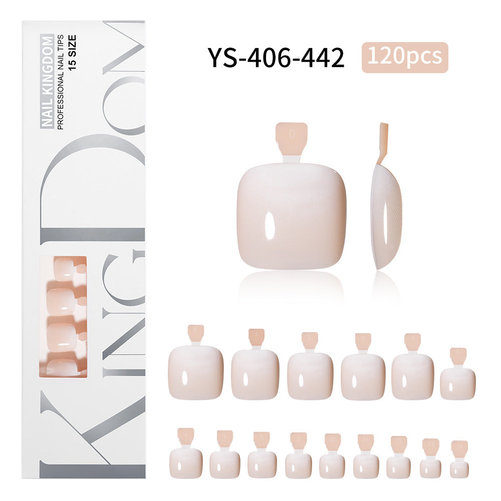 Nail Tips press on nails toenail gradual change wear foot nail patch spray oil prefabricated manicure 120 pieces fake nail piece