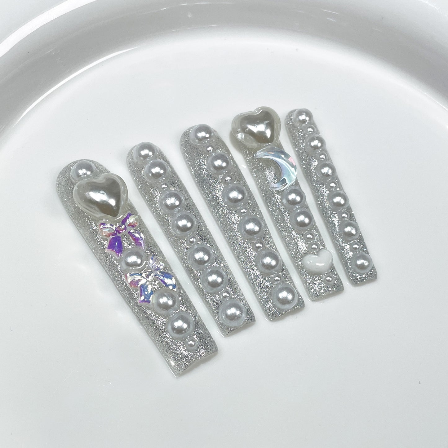 Styl supr long water pip nail lov parl flash Feito à mão longo ｜365nails