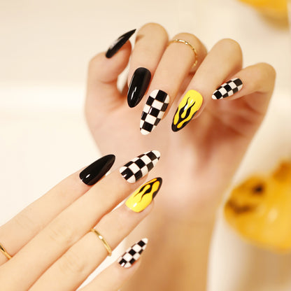 Halloween pointed nail collection press on nail nail patch nail piece fake nail wear nail art finished product｜365nails