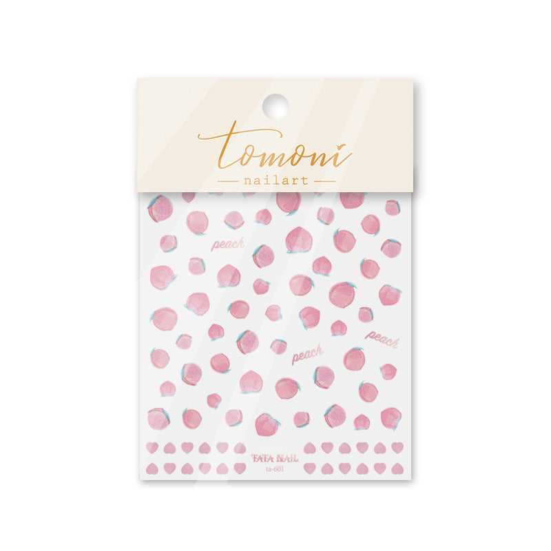 365nails: "Watercolor Peach Fruit" – Nail Art Stickers