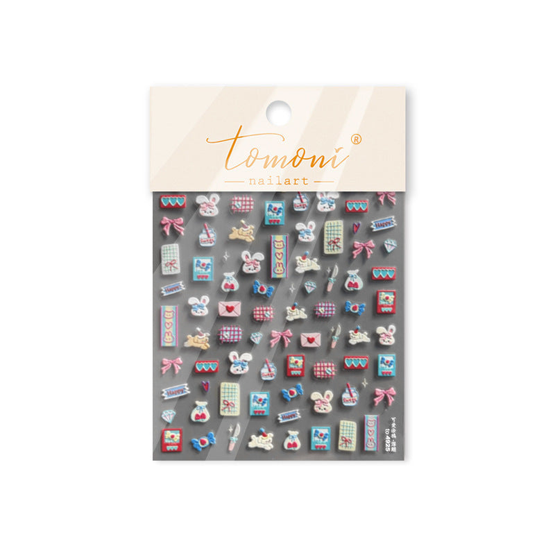 Colorful Doodle Mix – Playful Retro Nail Art Stickers