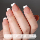 Nail Tips French press on nails  Special for Oil Injection False Nail Sheet Glossy Short Ladder Removable Prefabricated Nail Sheet Patch Nail Art
