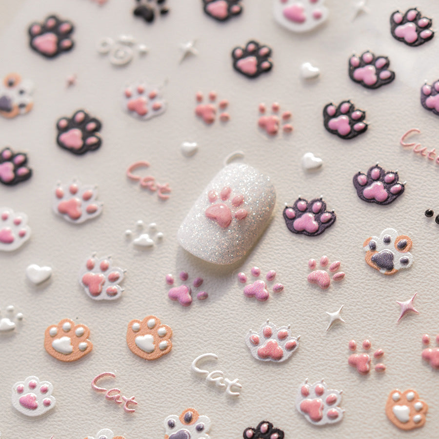 Jelly Cat Paws – Cute Pet Nail Art Stickers