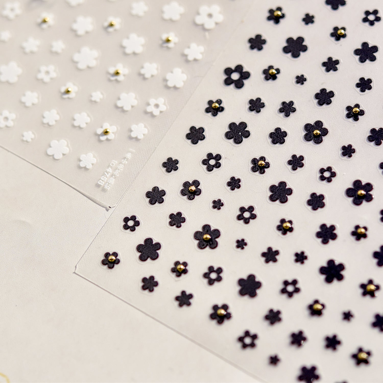 Burgundy Mini Flower & Pearl Accent Nail Sticker Set – "Crimson Petal Pearl"