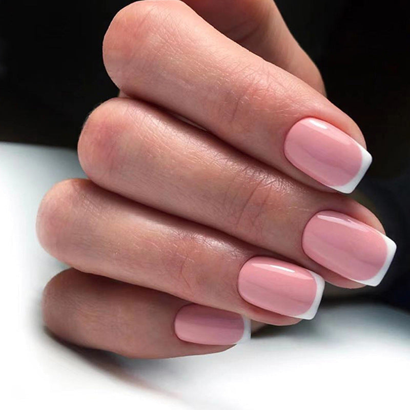 Pièces d'art ongulaires, ongles press-on simples courts, demi-autocollants, pièce d'ongle en gros, pièce d'ongle press-on artistique en gros｜365nails